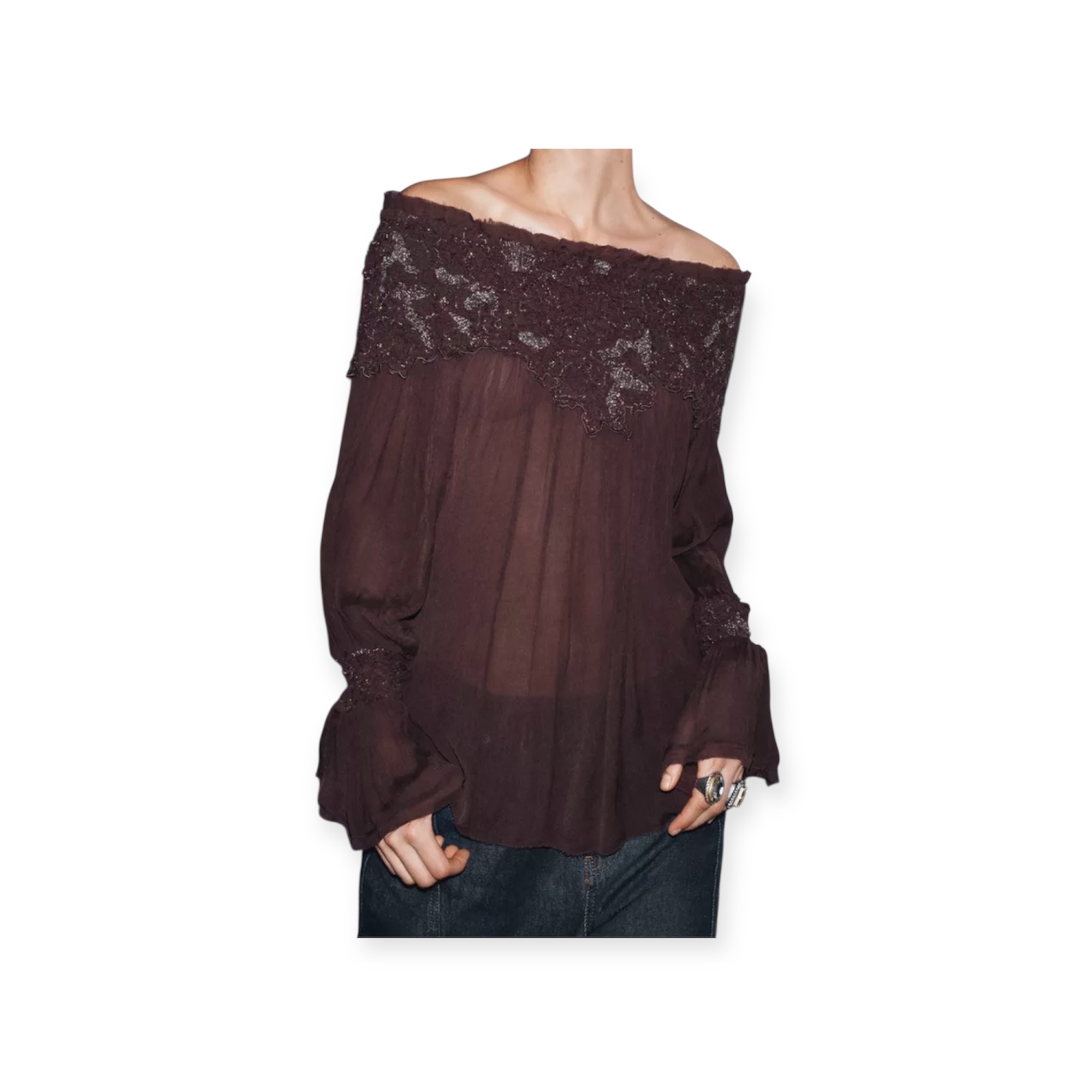 Zara Blouse in Darkred